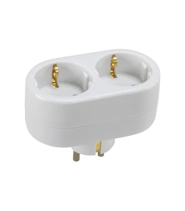 Adaptador schuko 2 tomas front SIMON 16a CL118604