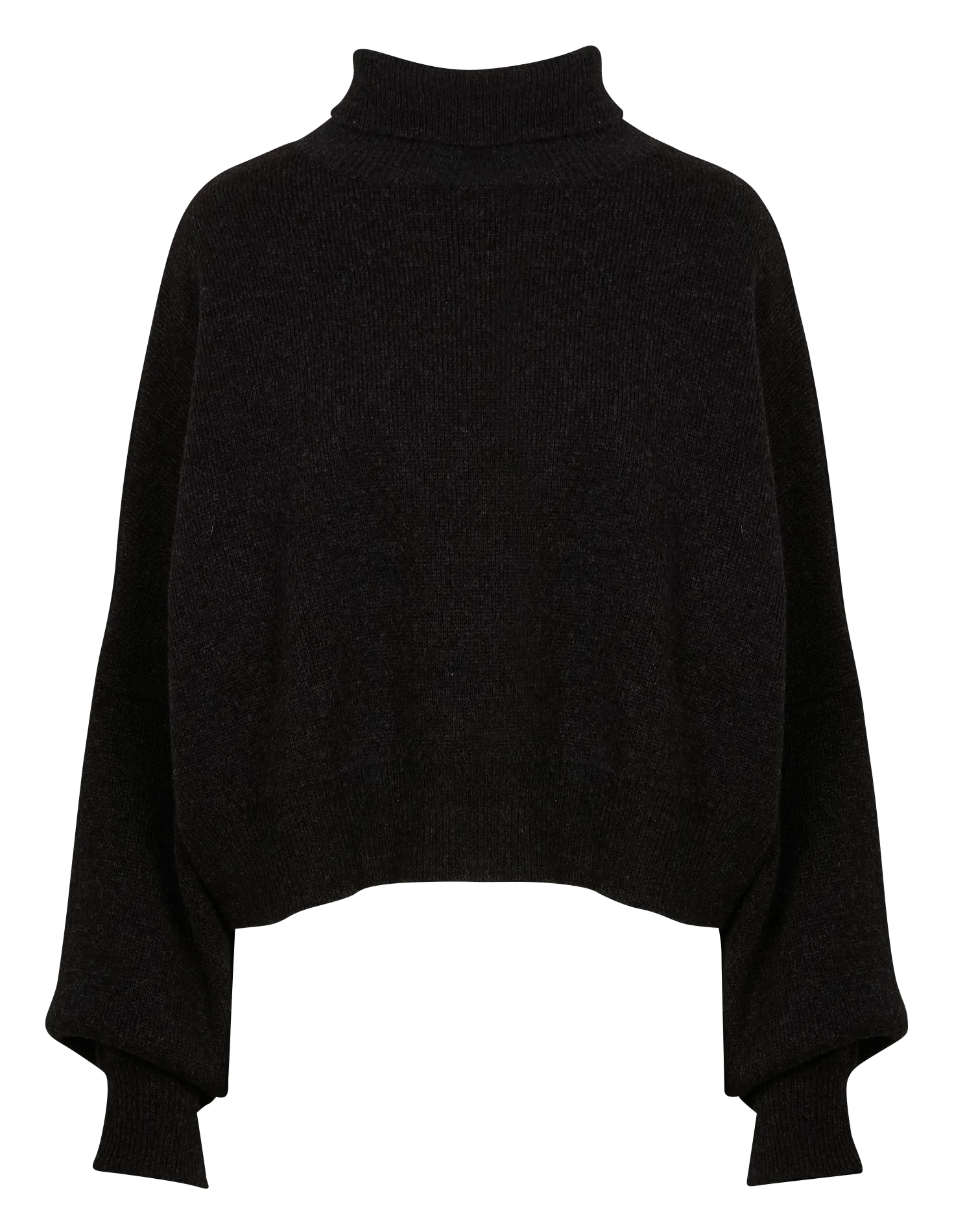ANDY - Cuello alto amplio de lana merino en gris